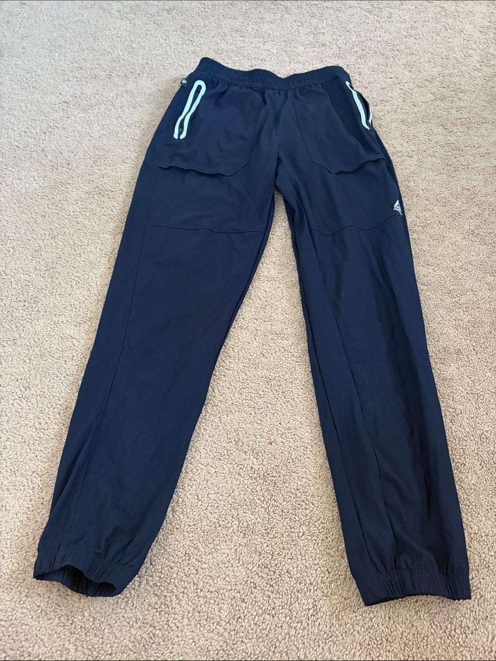 Reebok Navy Sweatpants with Mint Drawstrings